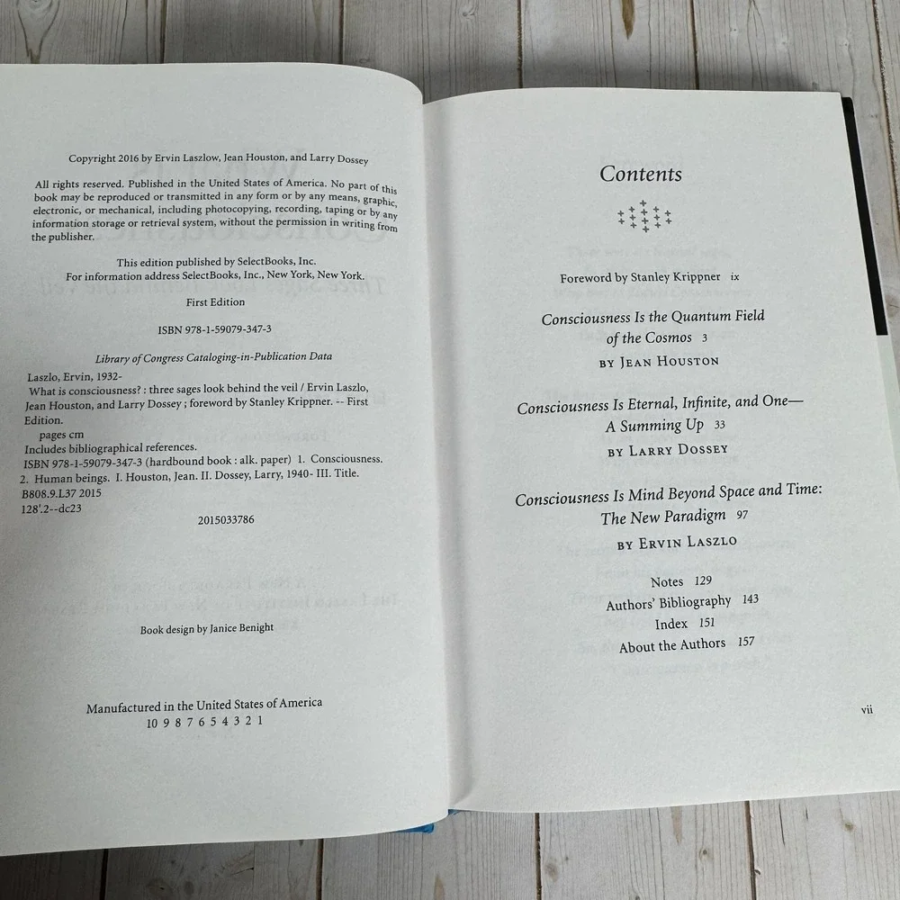 What is Consciousness? Laszlo Houston Dossey 2016 First Edition Philosophy